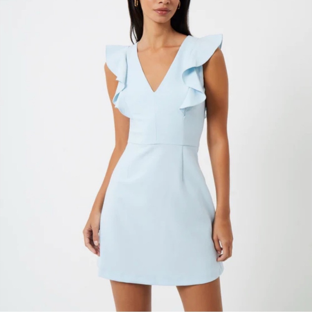 French Connection Ruffled V-Neck Mini Dress!!